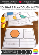 2D Shape Playdough Make It Count It Write It Mats | Teaching Resources