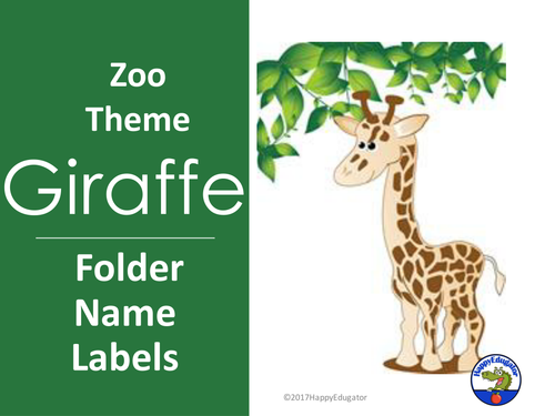 Giraffe Name Labels EDITABLE For a Jungle Safari or Zoo Theme ...