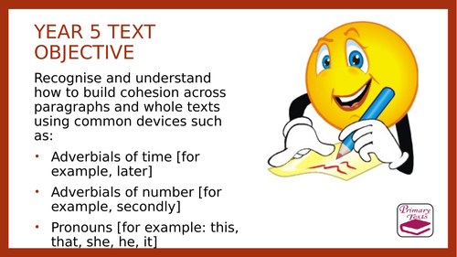 Year 5  Cohesion: PPT Lesson and Assessment