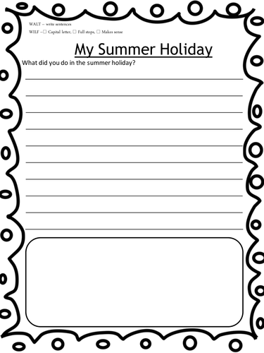 First Day of School Activities (writing and art) | Teaching Resources
