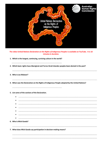 UN Declaration on the Rights of Indigenous Peoples | Teaching Resources