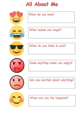 first day of school emoji worksheet