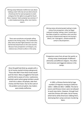 Edexcel 9-1 American West: Lawlessness in early towns and settlements