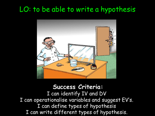 how to write an operationalised hypothesis