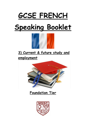 AQA french speaking questions booklets/ Foundation | Teaching Resources