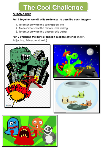 Complete sentence skills lesson - Word classes and simple sentences