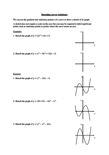 Worksheets on increasing / decreasing functions and sketching graphs ...