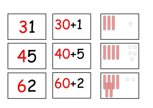 Place Value Cards for Tens and ones; Hundreds, Tens and ones | Teaching ...