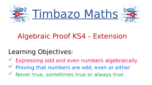 KS4 Algebraic Proof Extension