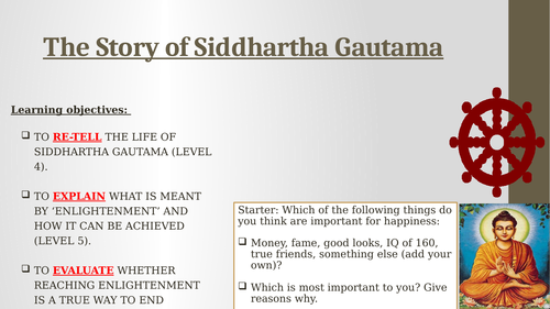 Buddhism The Story Of Siddhartha Gautama Teaching Resources