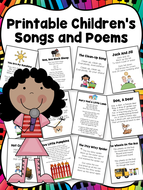 A Collection of Children's Songs Poems & Nursery Rhymes ~ Poetry ...