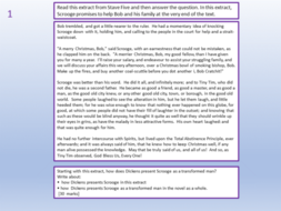 A Christmas Carol Exam Practice Questions | Teaching Resources