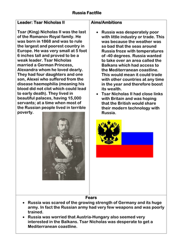 First World War - Lesson 1 -5 most powerful countries in Europe in 1914
