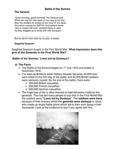 First World War - 11 lessons | Teaching Resources