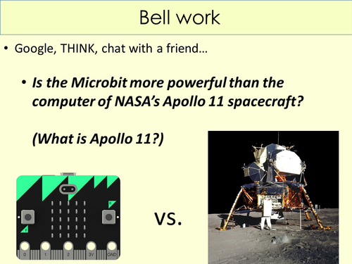 KS3 - MicroBit lesson 2/6, Variables, if & while statements