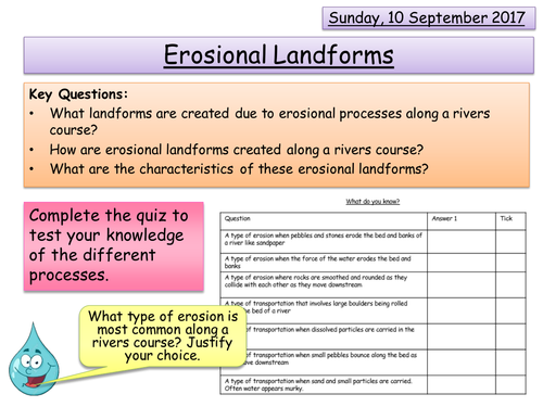 Erosional Landforms - Rivers