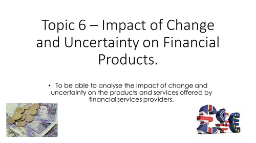 Year 13 Finance - Topic 6 | Teaching Resources