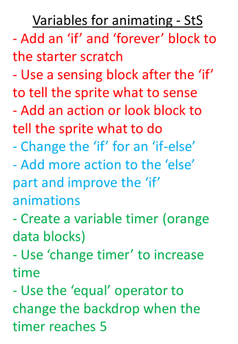 Computing Lesson and Resources - Year 4  - Programming Variables (Scratch)