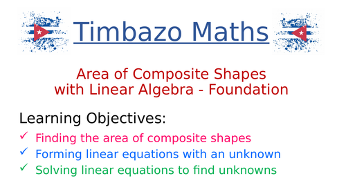 Problems Area and Algebra (Foundation)