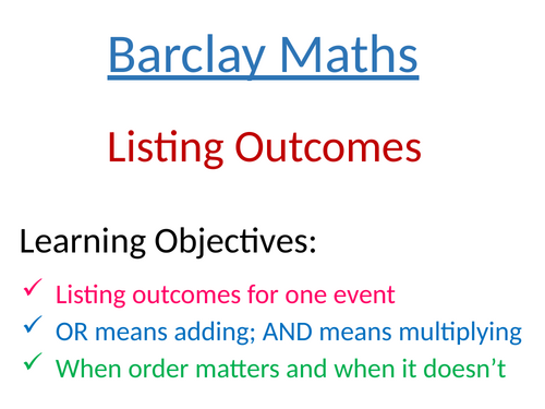 Listing Outcomes
