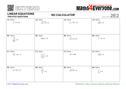 Two-step Equations (Worksheet Bundle) | Teaching Resources