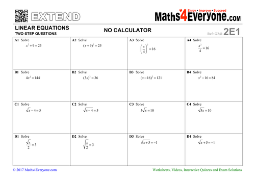 Two-step Equations (Worksheet Bundle) | Teaching Resources