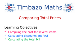 Comparing Full Prices | Teaching Resources