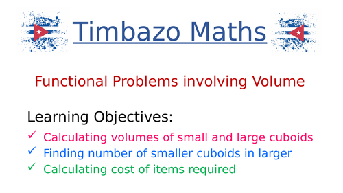 Functional Problems involving Volume