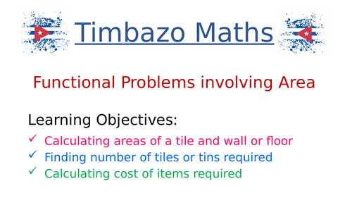 Functional Problems involving Area