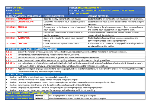 Noun Clause Exercises With Answers Doc Worksheets Joy