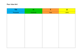 place value grid lower ks2 teaching resources