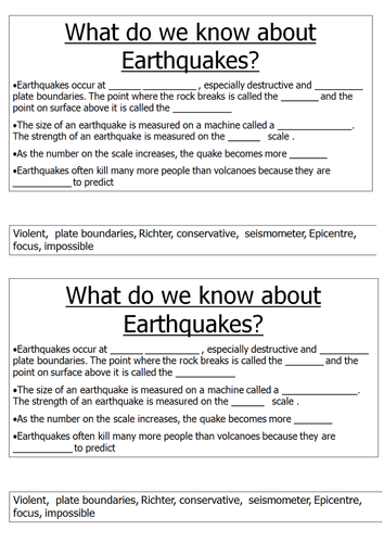 Lesson 1: What are Earthquakes? | Teaching Resources