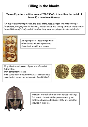 primary homework help saxons sutton hoo