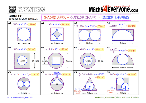 43 area of shaded region worksheet answers Worksheet Master