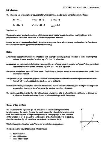 numerical methods coursework