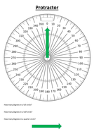 360 degree protractor teaching resources