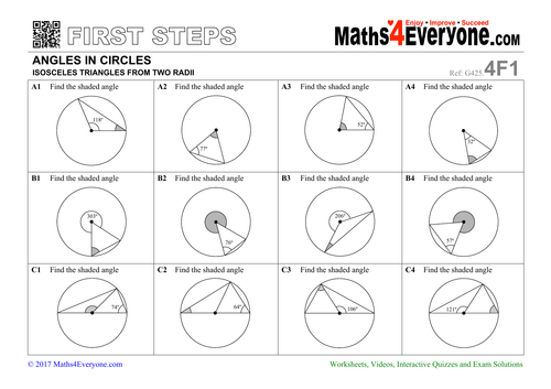 Circle theorems homework picture