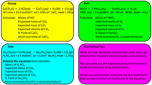 Quantitative Chem Revision TRIPLE, AQA Chemistry.