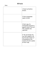 Mitosis and The Cell Cycle - New AQA Biology GCSE | Teaching Resources