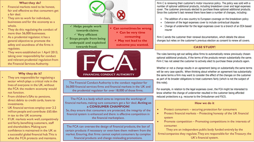 BTEC L3 Business Studies: Unit 3 - FCA Handout!