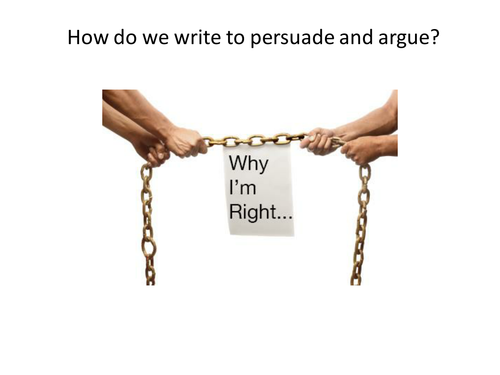 Introduction To Writing To Argue And Persuade Teaching Resources 