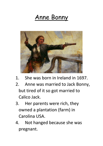Anne Bonny Fact file