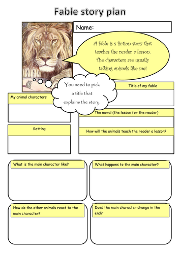 writing a fable checklist clipart