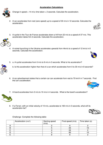 Acceleration questions