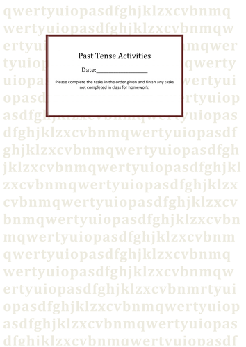 Past and present tense worksheets | Teaching Resources