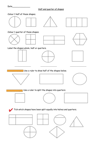 Fractions of 2D shapes | Teaching Resources