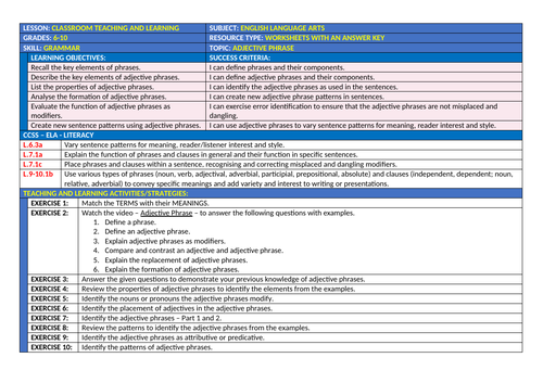 adjective-phrases-17-worksheets-with-answers-teaching-resources