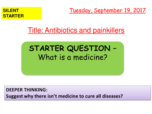 AQA new specification-Antibiotics and painkillers-B6.2