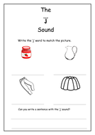 phonics j sound worksheet teaching resources