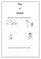 Phonics: v sound worksheet | Teaching Resources
